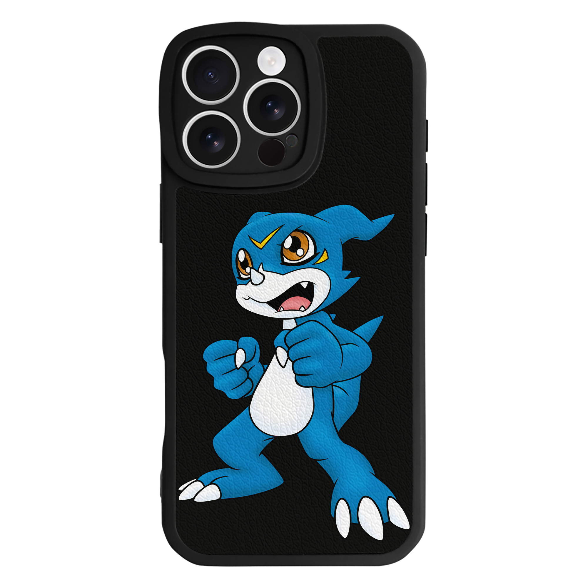 （画像用） Digimon デジタルモンスター/デジモン 【iPhone 16シリーズ対応】シリコンスマホケース（レザー調） 材質：シリコン
